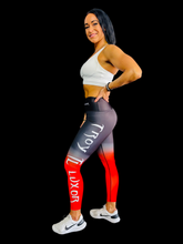 Load image into Gallery viewer, Troy Luxor Women&#39;s High-Waist Leggings Red Fire