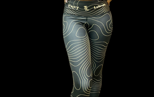 Troy Luxor Women's Gold Spiral High Waisted Leggings