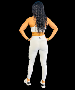 Troy Luxor Women's High-Waist Leggings White Diamond