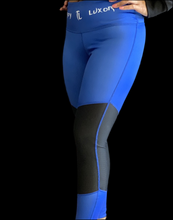 Load image into Gallery viewer, Troy Luxor Women&#39;s High-Waist Leggings Blue Diamond