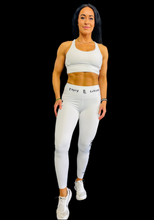 Load image into Gallery viewer, Troy Luxor Women&#39;s High-Waist Leggings White Diamond