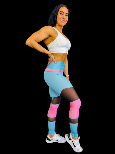 Troy Luxor Cotton Candy Yoga Leggings With High-Waist