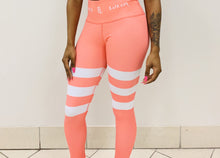 Load image into Gallery viewer, Troy Luxor Women&#39;s Pink Cashmere Strips High Waisted Leggings