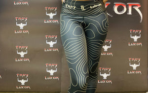Troy Luxor Women's Gold Spiral High Waisted Leggings
